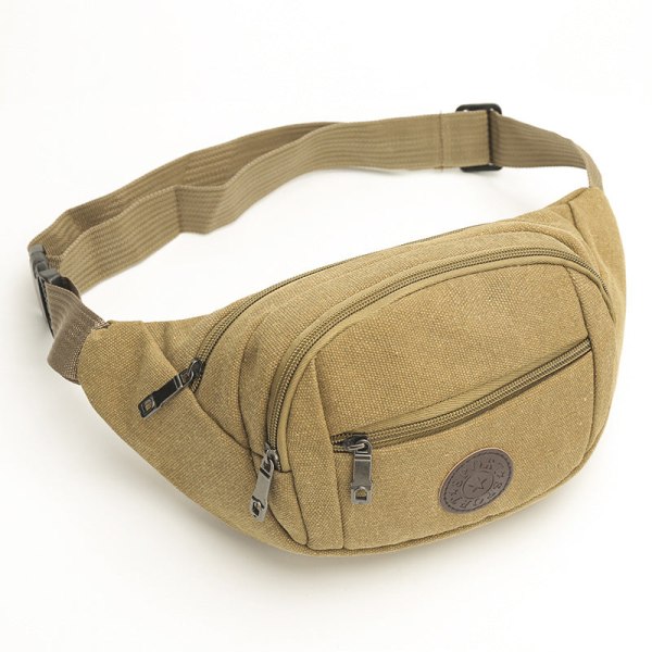 Fanny Pack Løpebelte Midjeveske Organizer Canvas Sports Outdoor Black