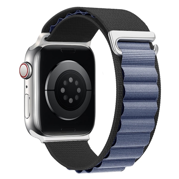Urrem til Apple Watch iWatch 38/40/41mm rustfrit stål konnektor sort med midnatsblå