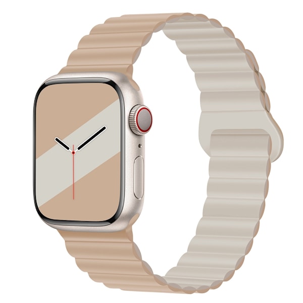 Kellon ranneke Apple Watch iWatch 38/40/41/10 sukupolvelle 42MM maitotee kivivalkoisella