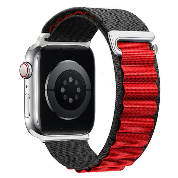 Urrem til Apple Watch iWatch 38/40/41 plastikforbindelse sort med rød