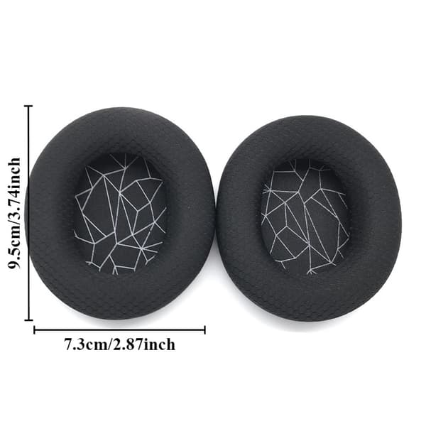 1 par hvite trykte øreputer for SteelSeries Arctis Ice 1 3 5 7 9 Pro Raw