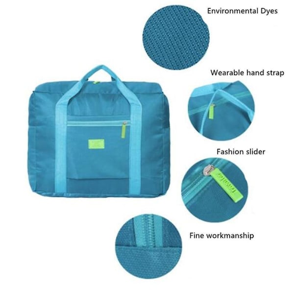 Sort bærbar multifunktionstaske Foldede rejsetasker Nylon Wate