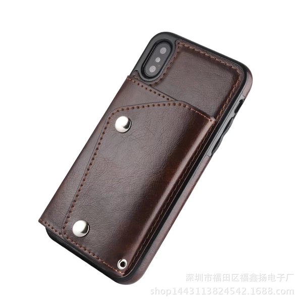 Kotelo iPhone 13 Pro Max -puhelimelle, ruskea, tuplalukolla, korttipidikkeellä, lompakkokotelo, monikortti, nahkaa