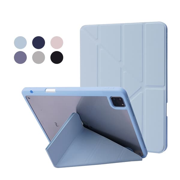 Stilfuldt etui til iPad 10 10.9\" 2022 Lyseblå Transparent Foldbart