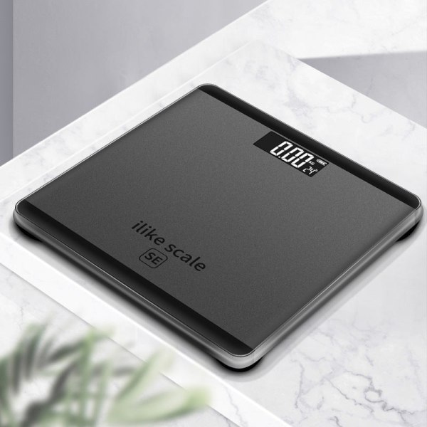Kroppsviktsvåg Badrum rund hörnplattform Digital Electronic Smart Home Portable Precision Silver 26*26cm