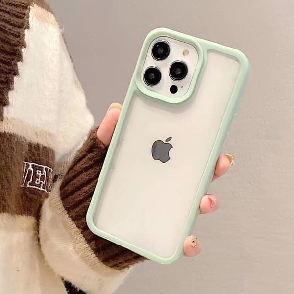 Etui til iPhone 17 Lysegrøn Candy Akryl Space Hårdt
