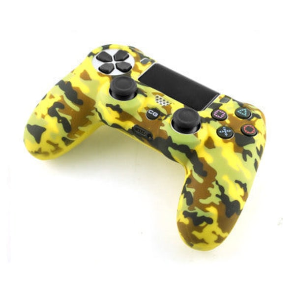 For PS4 håndtakshylse PS4 slankt håndtak kamuflasjedeksel PS4 håndtak Graffiti silikonbeskyttende Yellow camo