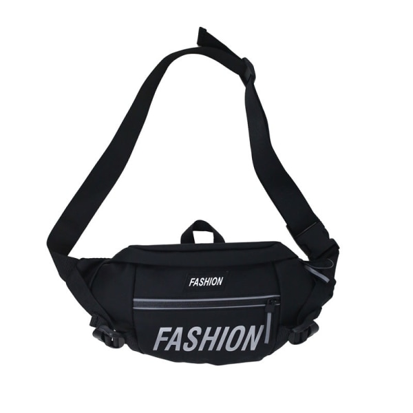Reflekterande bröstväska för män för par Crossbody-väska Black
