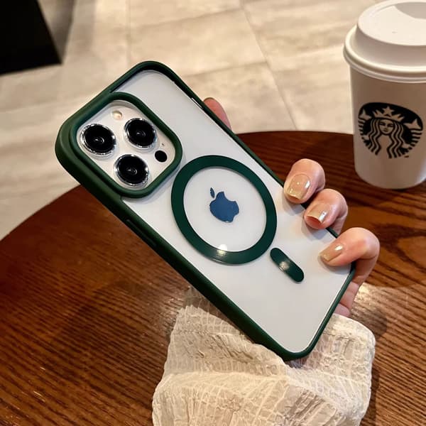Etui til iPhone 17PRO Cangling Grøn Transparent Magnetisk