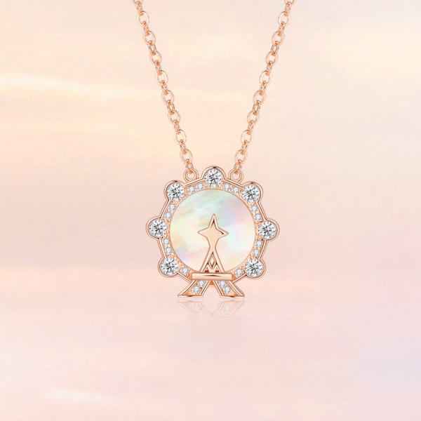 Kvinner halskjede kjede choker anheng smykker jenter gave S925 sølv malakitt diamant Rose Gold 925 silver