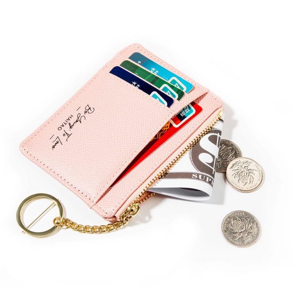 Kvinner lommebok myntpung Kortholder Kortetui Ensfarget Flere kortspor Mininøkkelring Liten glidelås Dark Blue