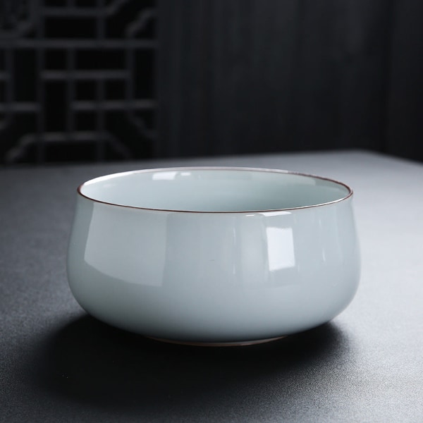 Tuhkakuppi Set Teeseremonian astiat kirjoitusharjapesukone Sininen plus-kokoinen teeallas Vesikuppi teeallas Tuhkakuppi Official Kiln tea Basin