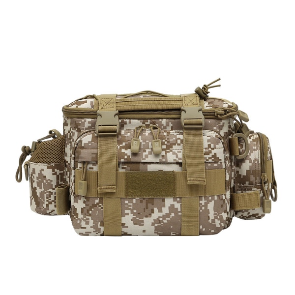 Mænd kvinder Fanny Pack taljetaske One-Soulder Crossbody Multifunktionel Vandtæt fiskestang Fiskeskulder og CP camouflage Special size