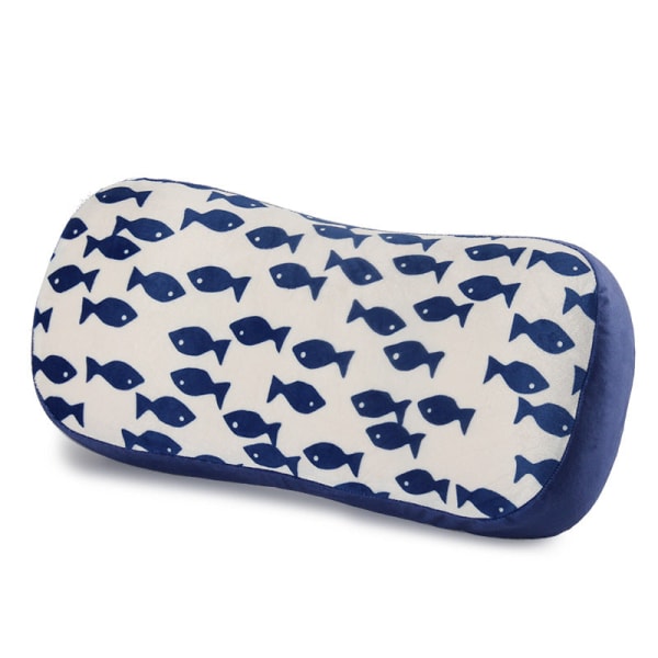 Blød og behagelig rejsepude Bærbar campingpude med memoryskum Casual fish 42x20x9.5-13cm