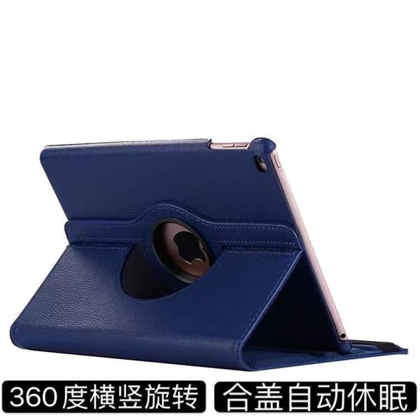 Fodral för iPad mini 1/2/3 7.9\" mörkblå lychee-textur roterande läder Dark Blue