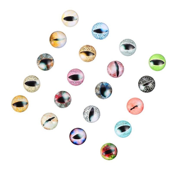2X2CM Assorted Color Dekorative Stickers 40stk Glas Animal Eyes