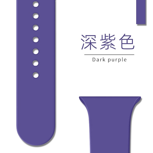 Klockarmband för Apple Watch iWatch 38/40/41/42mm Förlängt/L 31 Mörklila