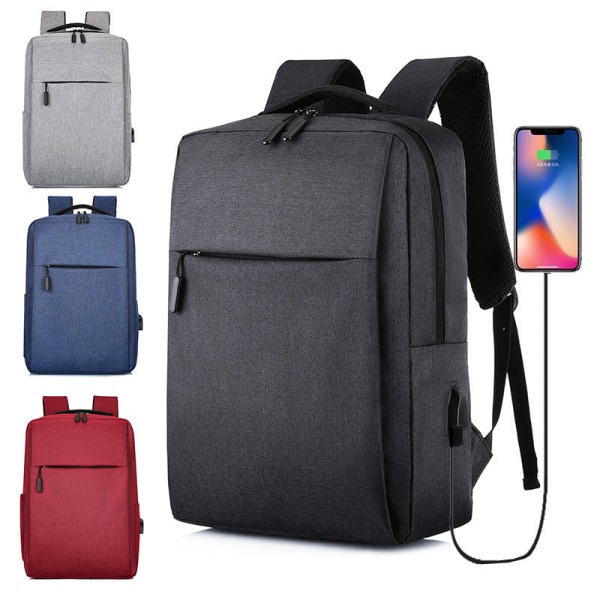 Ryggsekk Xiaomi Samme multifunksjons USB-dataveske Student skolesekk Dark Blue