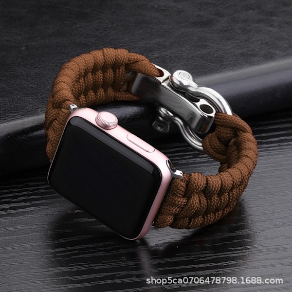 Klockarmband för Apple Watch iWatch 38/40mm kaffe med anslutning