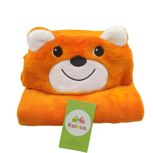 Børnekappe Kappe Efterår og Vinter Babytæppe Dyne Forår Aircondition Tæppebetræk Tæppe Orange bear 70*100cm