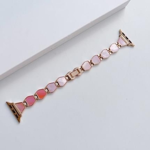 Kellon ranneke Apple Watch iWatch 42/44/45mm Ruusukulta Pinkki Kuori