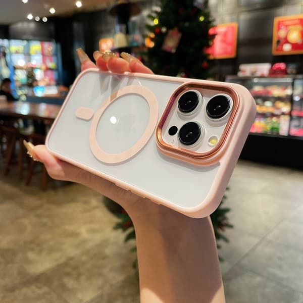 Deksel til iPhone 17 Rosa Gull Skjold Magnetisk