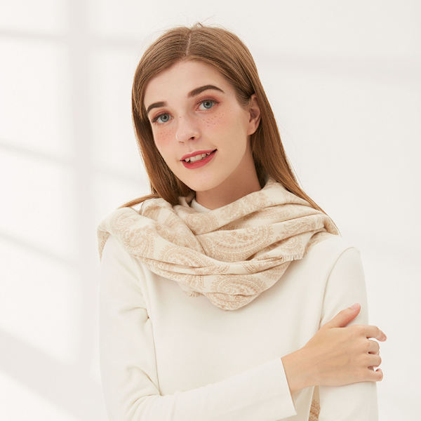 Imitation Cashmere Dam h st Vinter Scarf Filt Wrap Sjal Stole Varm