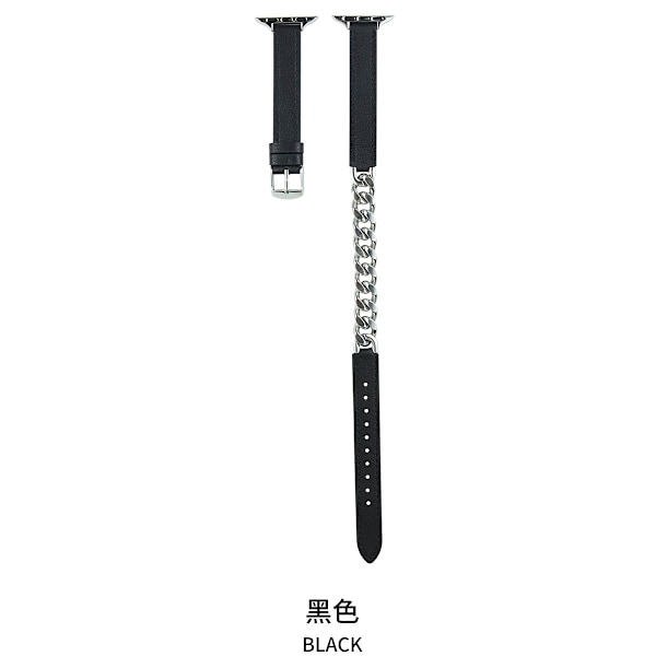 Urrem til Apple Watch iWatch 38/40/41/Ny 42mm Sort
