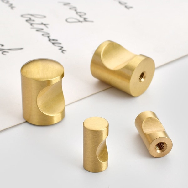 Brass Furniture Handles Copper Cabinet Knobs Wardrobe Dresser Drawer Knobs Kitchen Cupboard Handle-LL-L