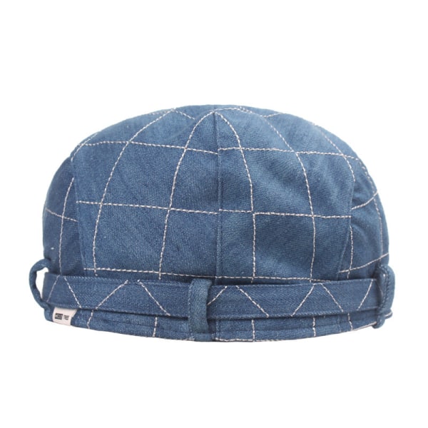 Baret Hat Kunstnerisk Ungdoms spidskatte til mænd forår Advance Hatte Britisk stil Retro Baretter Damehat Dark Blue Adjustable