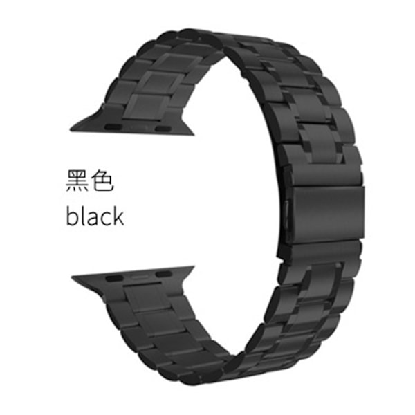 Urrem til Apple Watch iWatch 38-40-41 ét stykke konnektor fem perler sort