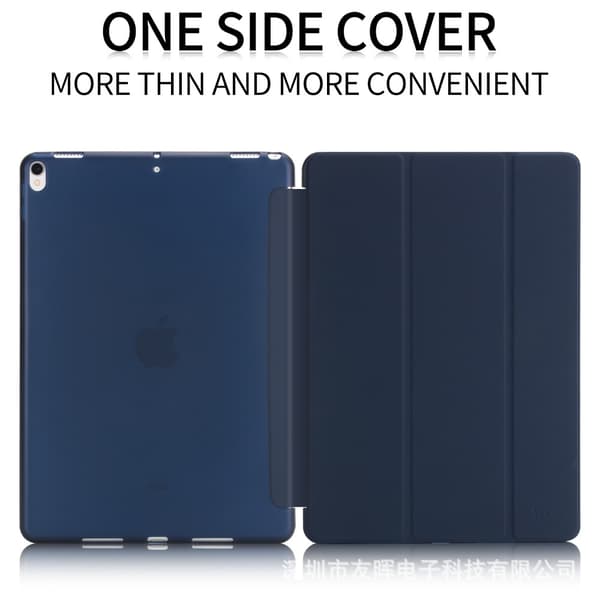 Stilfuldt etui til iPad Air 2 mørkeblåt silikone blødt læder