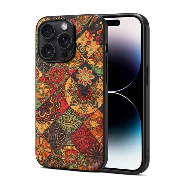 Fodral för iPhone 13 Pro Max höst/gult läder anti-fall baksida