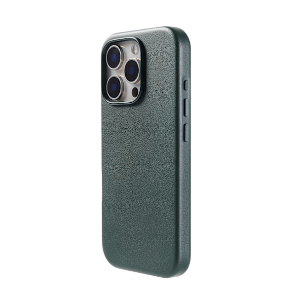 Kotelo iPhone 16Pro:lle, magneettinen MagSafe, sarjakuva, männynvihreä, nahka PU, täysi