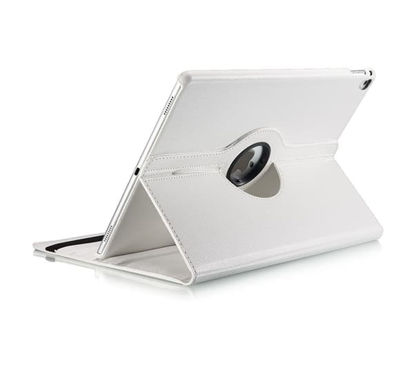 Fodral för iPad 2015/2017 Pro 12.9\" Vit Litchi Textur Roterande Läder White