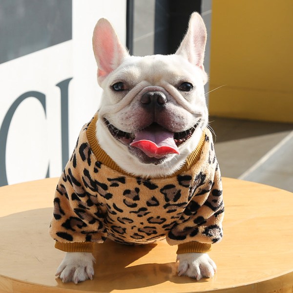 Kjæledyrsklær Middels Stor Hund Fransk Bulldog Valp Hund Høst Vinter Termisk Pyjamas Frakk Sky blue l