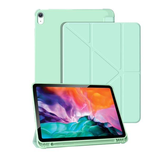 Etui for iPad 9.7\" Air 1/2 2017/2018 Matcha Grønn Solid Y Fold Sammenleggbart Lær Soft