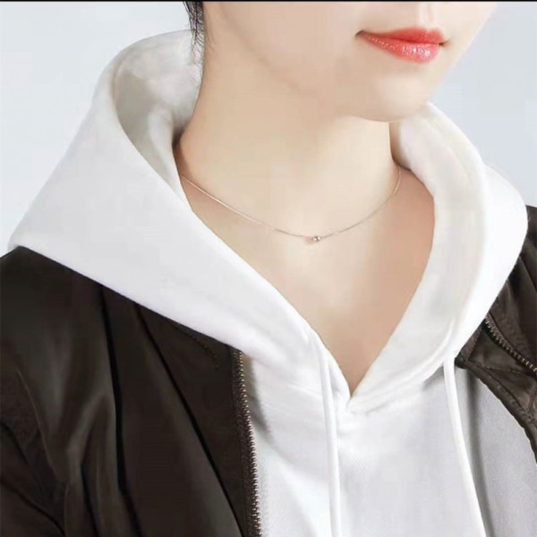 Kvinders falsk krave Aftagelig halv Aftagelig All-Match hættetrøje med sweater base Sort Black-M