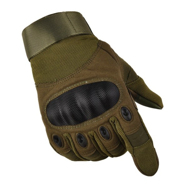 Kvinner Menn Sykkelhansker Taktisk Full Finger Touch Screen Anti-skli Sykling Fjellklatring Cloth shell army green XXL