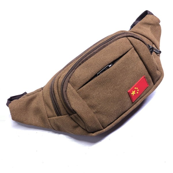 Fanny Pack Running Belt Waist Bag Organizer Paksutettu kangas Monitoiminen Khaki