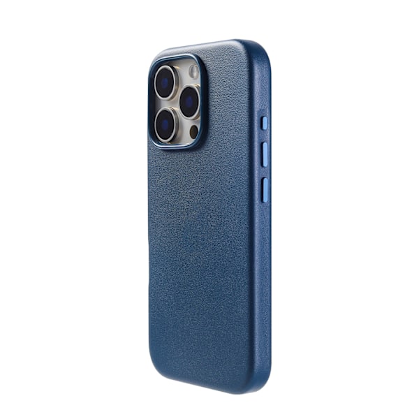 Fodral för iPhone 16Promax magnetisk tecknad indigo blå läder PU full