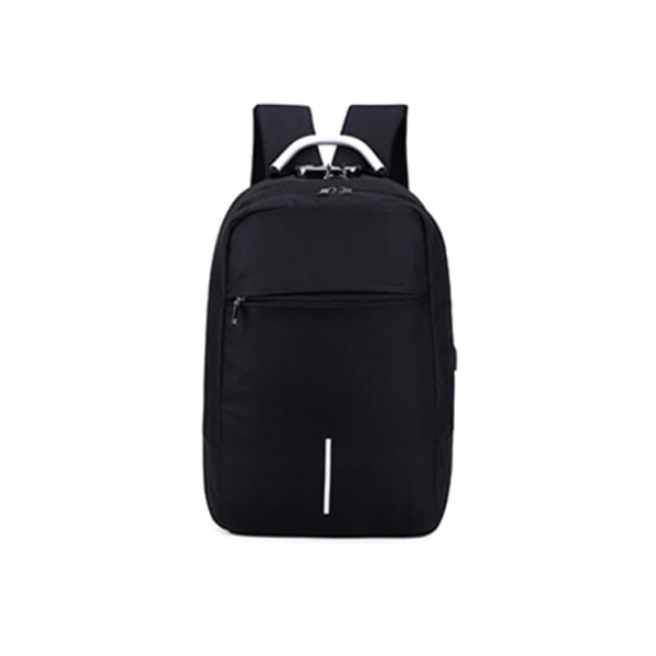 Miesten reppu Olkalaukku Muoti Salasana Lukko Koululaukku Business Casual Black without logo 16-inch