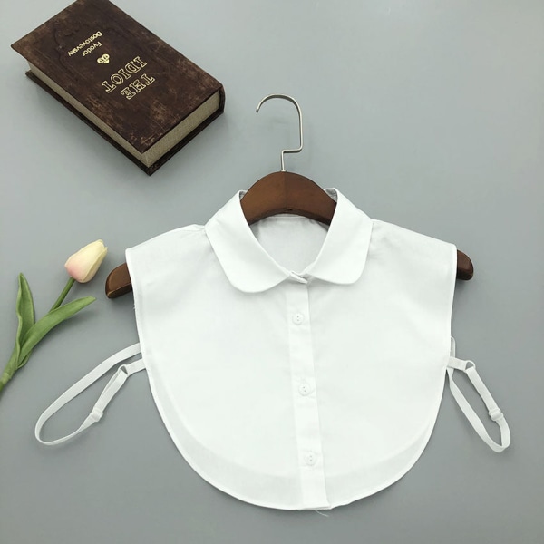 Kvinders falsk krave Aftagelig halv flerfarvet valgfri bomuldsskjorte et stort antal Stand Collar solid white 27 cm