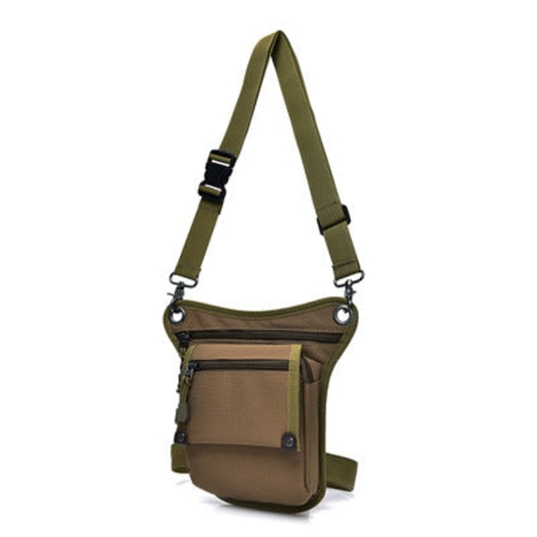 Fanny Pack juoksuhihna vyötärölaukun organizer Nylon Tactical Multifunction Brown