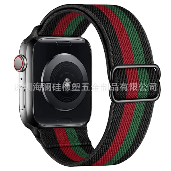 Kellon ranneke Apple Watch iWatch 38/40/41/series10-42 musta punainen vihreä musta