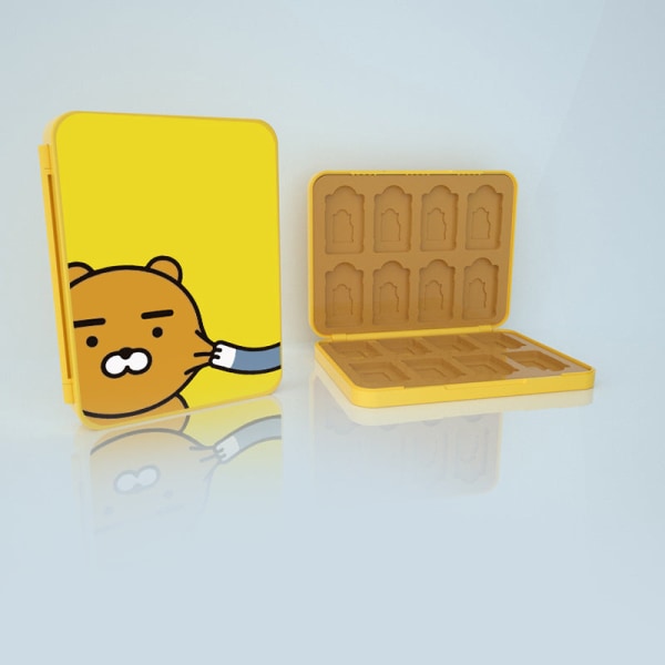 Til Switch Cassette Opbevaringsboks NS Lite Magnetic Cassette Mario Theme Udsøgt mønster Yellow Bear