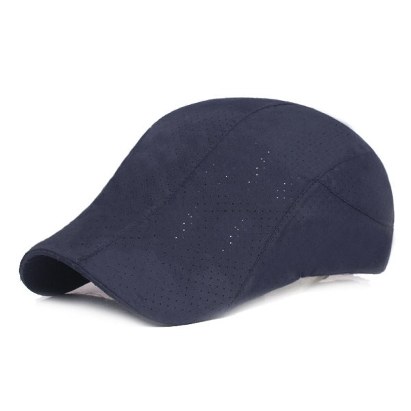 Beret Hat Peaked Cap Herre Pustende Beret Vår og sommer Utendørs Reise-Cap Herre- og Damehatter Navy blue Adjustable