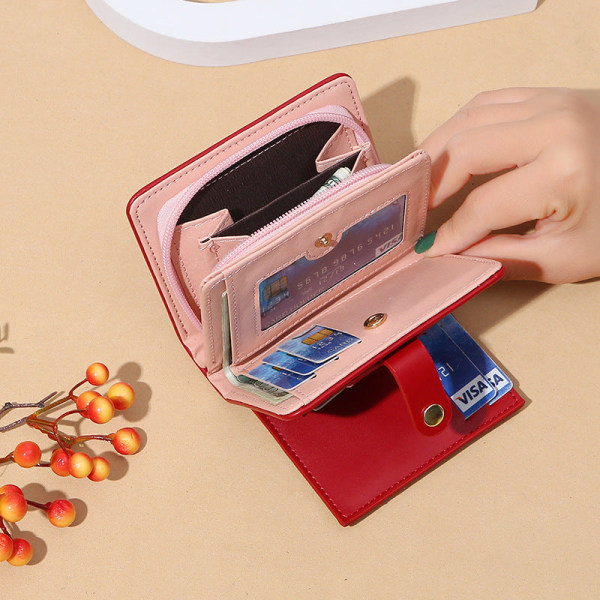 Naisten lompakko kolikkokukkaro Lyhyt krokotiilikuvioinen useita korttipaikkoja PU-nahkaa yksinkertainen iso korttikotelo Black