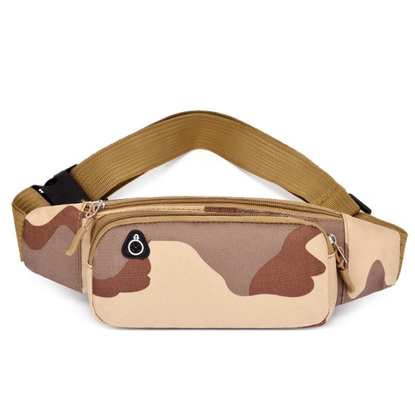 Fanny Pack Löpbälte Midjeväska Organizer Tättslutande Multifunktionell Vattentät One khaki