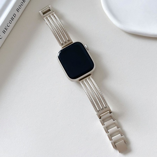Klockarmband för Apple Watch iWatch 38/40/41/ 10:e generationen 42mm universellt randigt armband